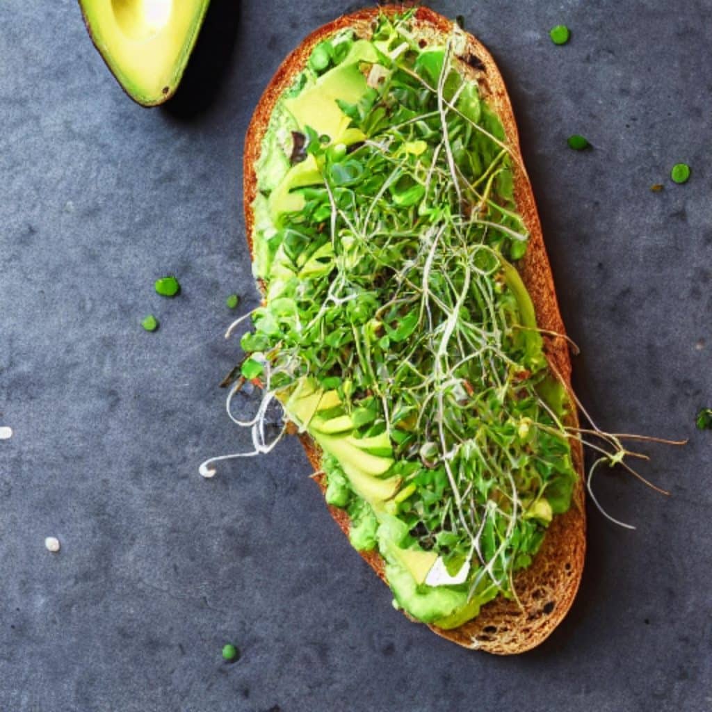 Avocado Toast with micrgreens on top