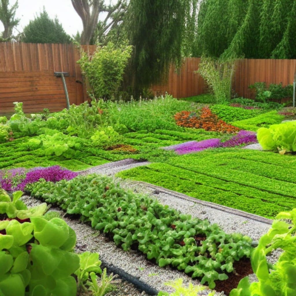 inviting garden full of microgreens
